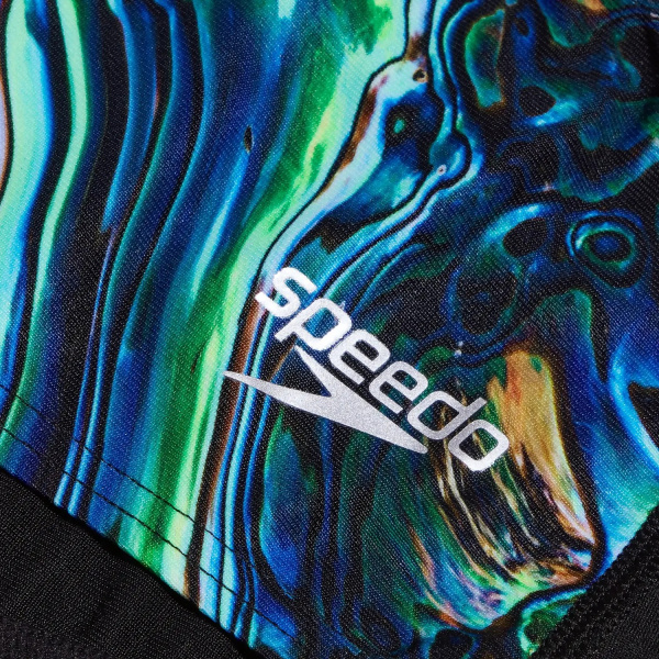 Плавки Speedo 14cm Placement Digital Brief (Мужской; 32 (48); черный/синий/зеленый)